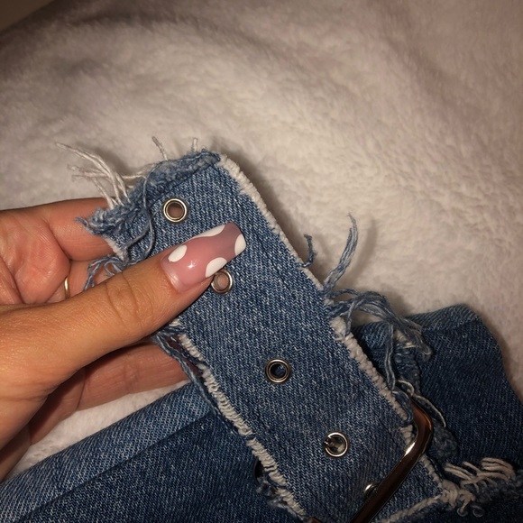 denim patchwork y2k miniskirt✨ - Picture 2 of 3